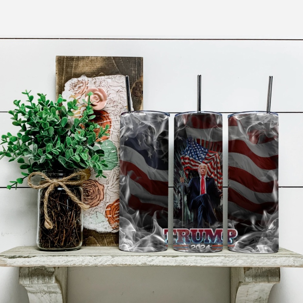 Trump 2024 - Throne 20 oz Skinny Inspired Tumblers